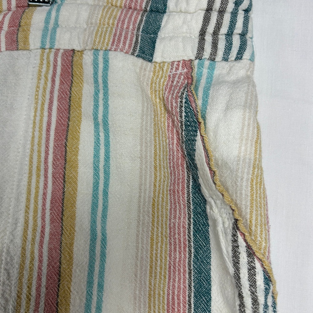 Perse Multi-Striped Linen Blend Crop Pants Size 2X - Picture 4 of 8